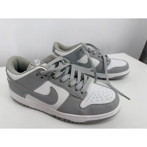 Nike Dunk Low Women 8 Grey Fog White DD1391-103 Excellent Leather Sneakers